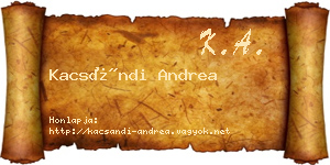 Kacsándi Andrea névjegykártya