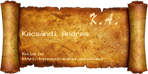 Kacsándi Andrea névjegykártya