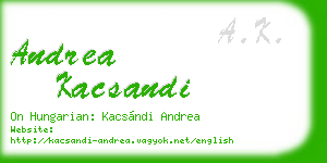 andrea kacsandi business card
